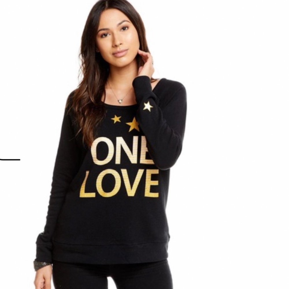 Chaser Cotton Fleece Raglan Pullover One Love M - Picture 2 of 5